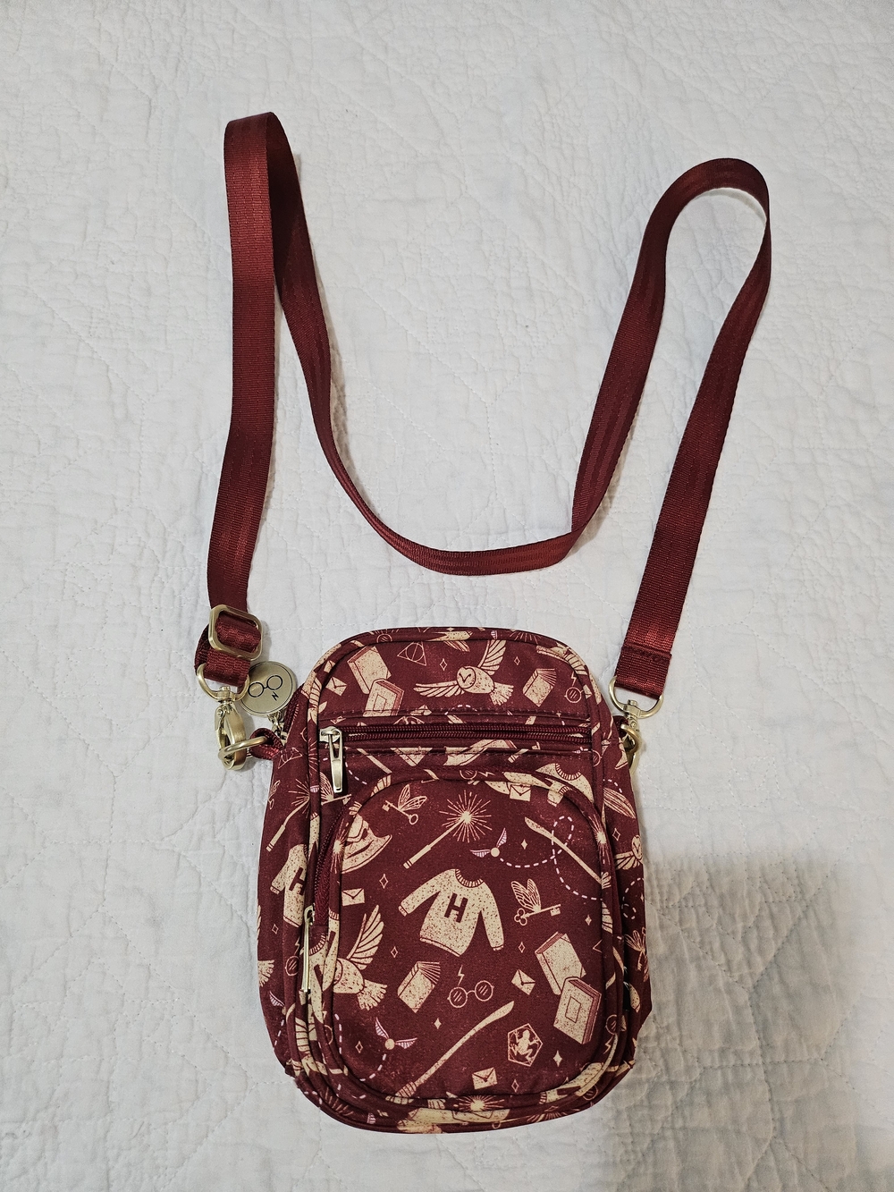 Jujube Harry Potter Maroon Patterned Crossbody Bag by Unknown Brand